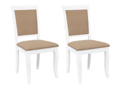 Cojines para sillas de comedor, 2 unidades, madera maciza blanca, caucho