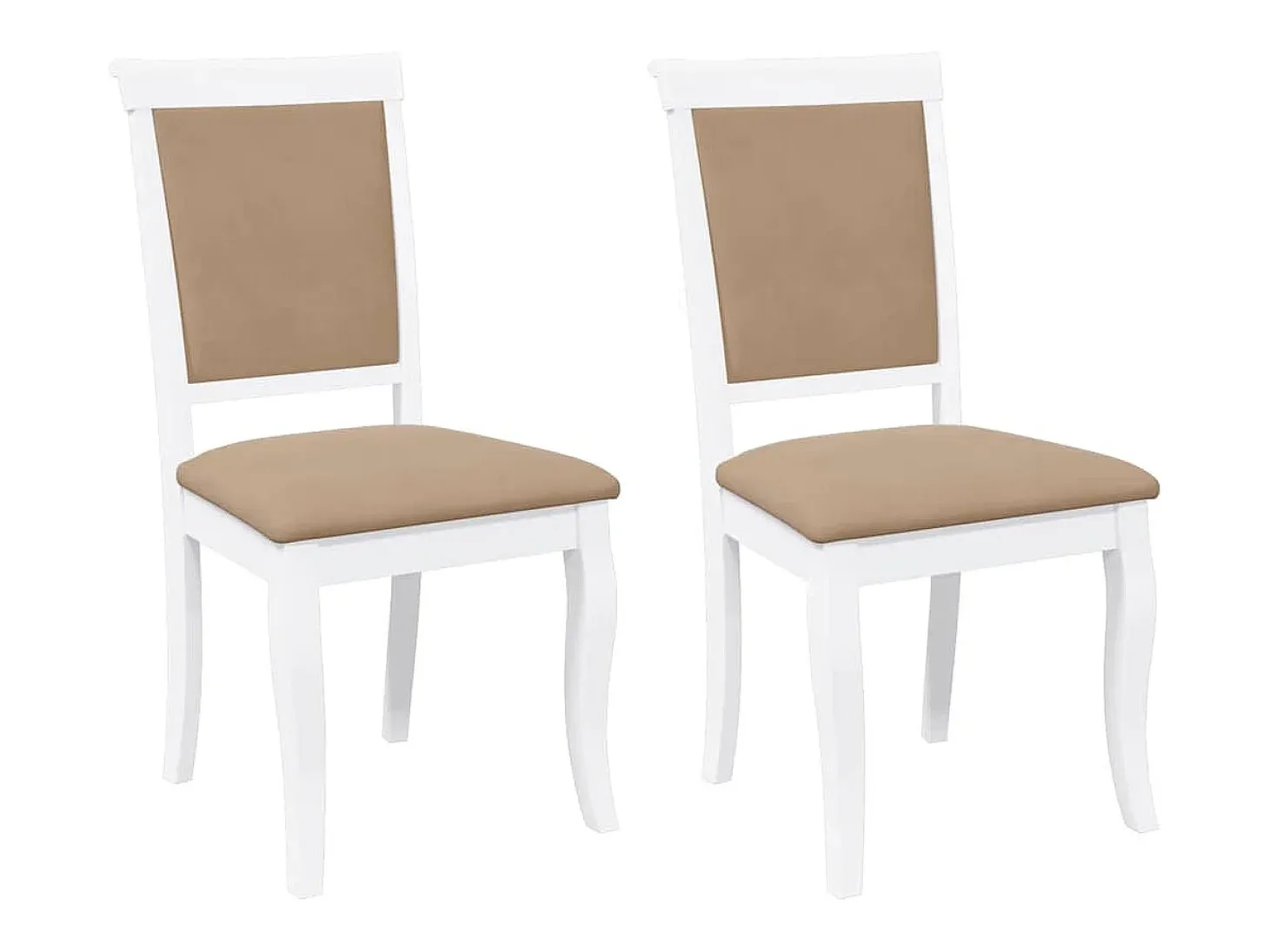 Cojines para sillas de comedor, 2 unidades, madera maciza blanca, caucho