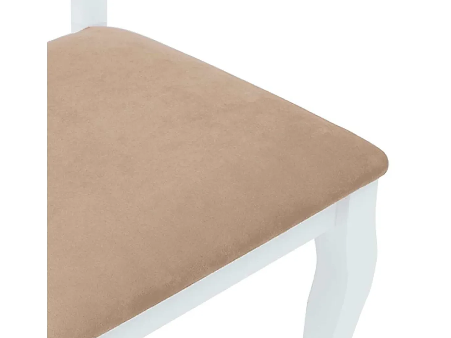 Cojines para sillas de comedor, 2 unidades, madera maciza blanca, caucho