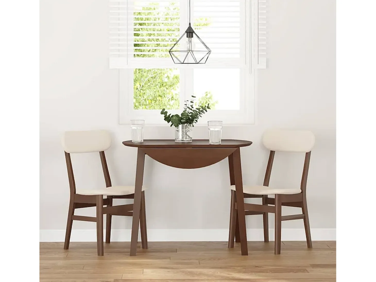 Cojines para sillas de comedor, 2 unidades, madera maciza marrón, caucho