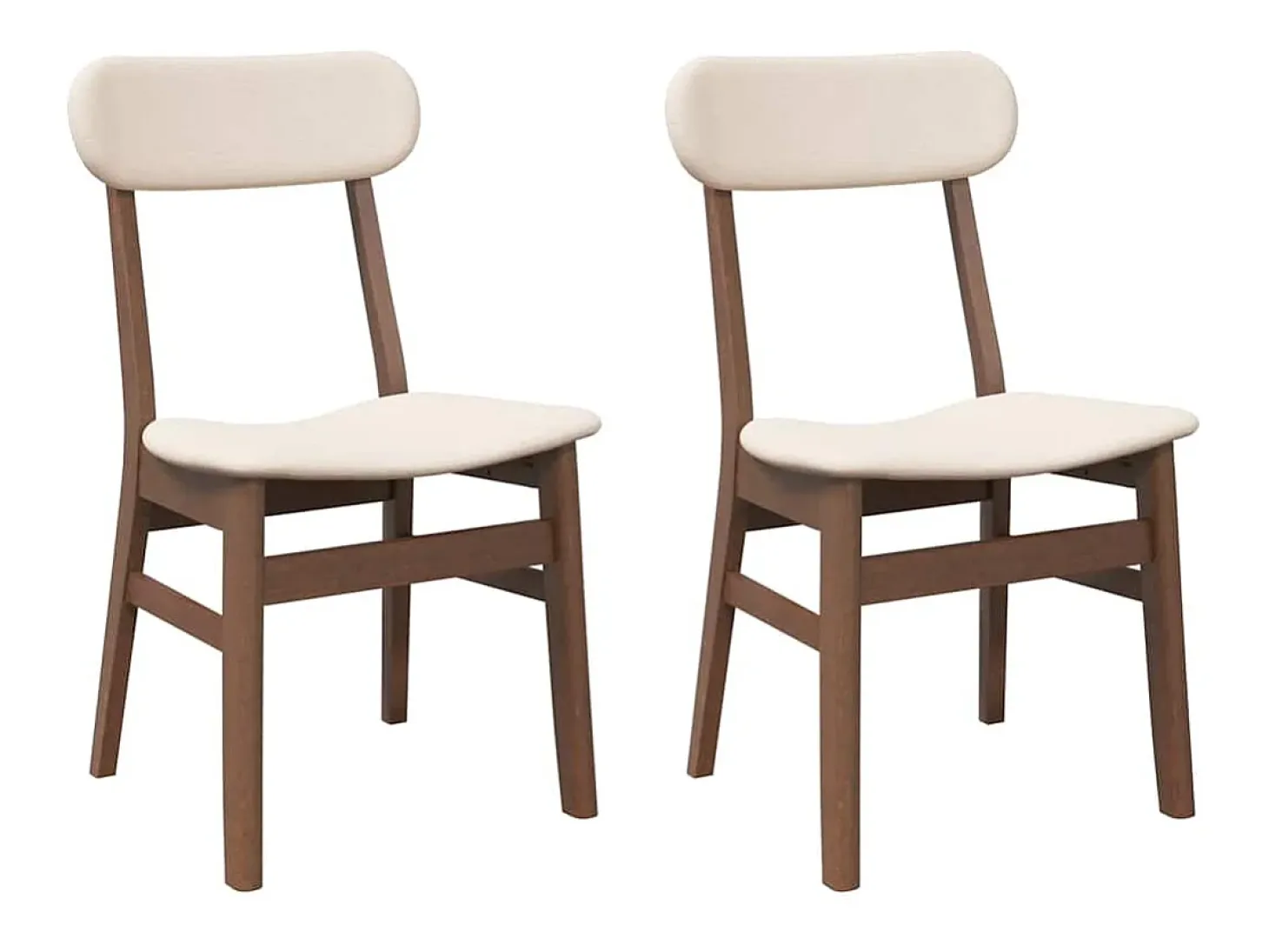 Cojines para sillas de comedor, 2 unidades, madera maciza marrón, caucho