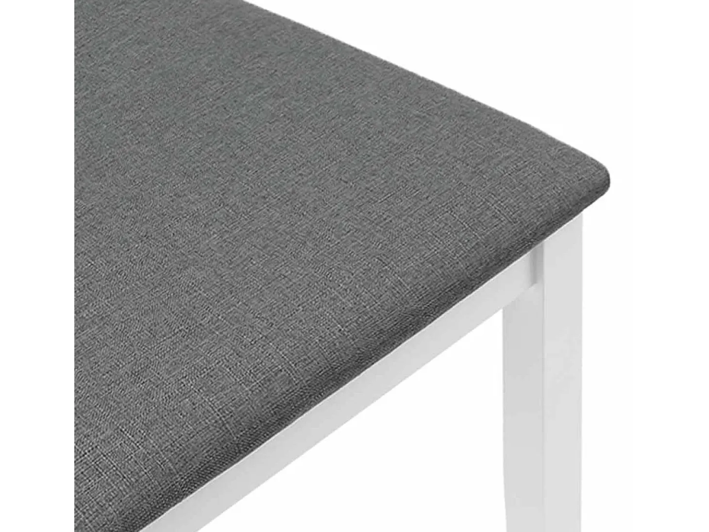 Cojines para sillas de comedor, 2 unidades, madera maciza blanca, caucho