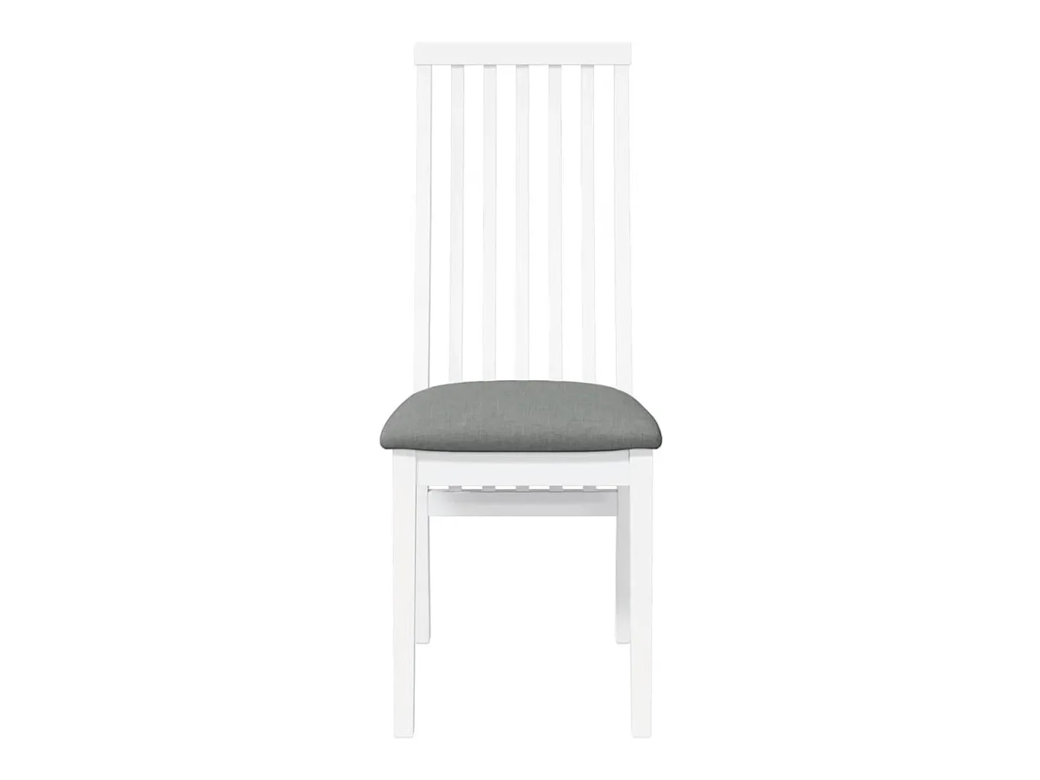 Cojines para sillas de comedor, 2 unidades, madera maciza blanca, caucho