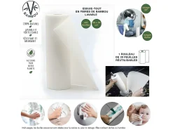 Concepto ecológico de toallas de papel reutilizables