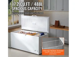 Congelador Horizontal SucceBuy de 488 L con 4 Cestas