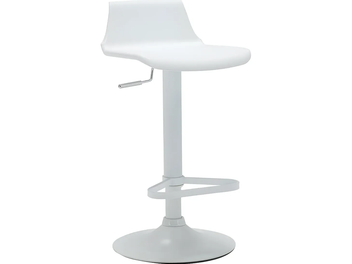 Conjunto "Bar": Mueble de bar SATURNE + 2 taburetes de bar CALAS - Blanco cemento