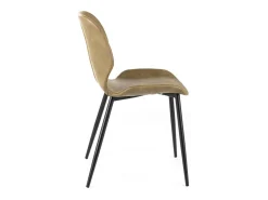 Conjunto de 4 elegantes sillas en ecopiel beige 