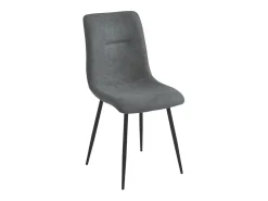 Conjunto de 2 sillas antracita "Nymara" con estructura negra cm 45x59 90h