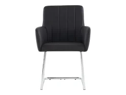 Conjunto de 2 sillas cantilever, en PU negro