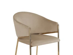 Conjunto de 2 sillas con reposabrazos de terciopelo y metal dorado - Beige - ORDIDA de Pascal Morabito