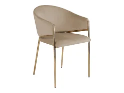 Conjunto de 2 sillas con reposabrazos de terciopelo y metal dorado - Beige - ORDIDA de Pascal Morabito