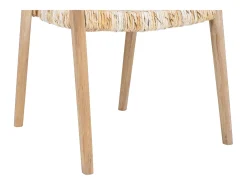 Conjunto de 6 sillas con reposabrazos de teca - Natural claro - JUNARIA