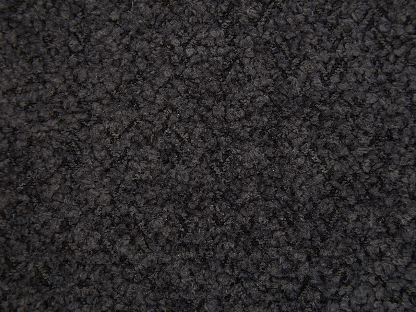 Conjunto de 6 sillas con reposabrazos en tela bouclé y madera de hevea - Negro - LIVELIA