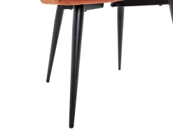 Conjunto de 6 sillas con reposabrazos de terciopelo y metal - Terracota - PEGA