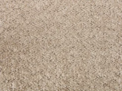 Conjunto de 6 sillas con reposabrazos en tejido bouclé y madera de caucho - Taupe y natural - SOLUNA