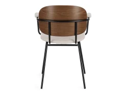 Conjunto de 2 sillas con reposabrazos Serona - Elegancia y confort en estilo retro-Color Marrón/Natural