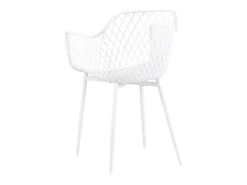 Conjunto de 6 Sillas de Brazos Blancas Estilo Escandinavo - Comedor/Cocina - Diseño Escandinavo - Polipropileno - 52 x 56 x 84.5 cm