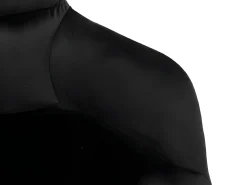 Conjunto de 6 sillas de comedor acolchadas Con reposabrazos - Terciopelo y metal negro. Negro. PEGA