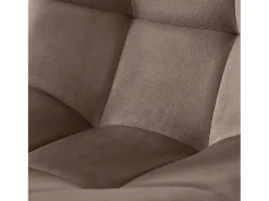 Conjunto de 4 sillas de comedor en terciopelo marrón con respaldo y estructura de metal