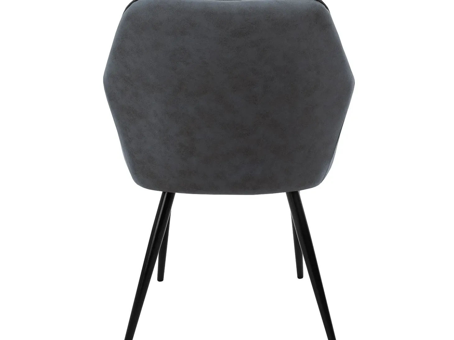 Conjunto de 4 sillas de comedor con patas de acero acolchado efecto antracita ML-Design