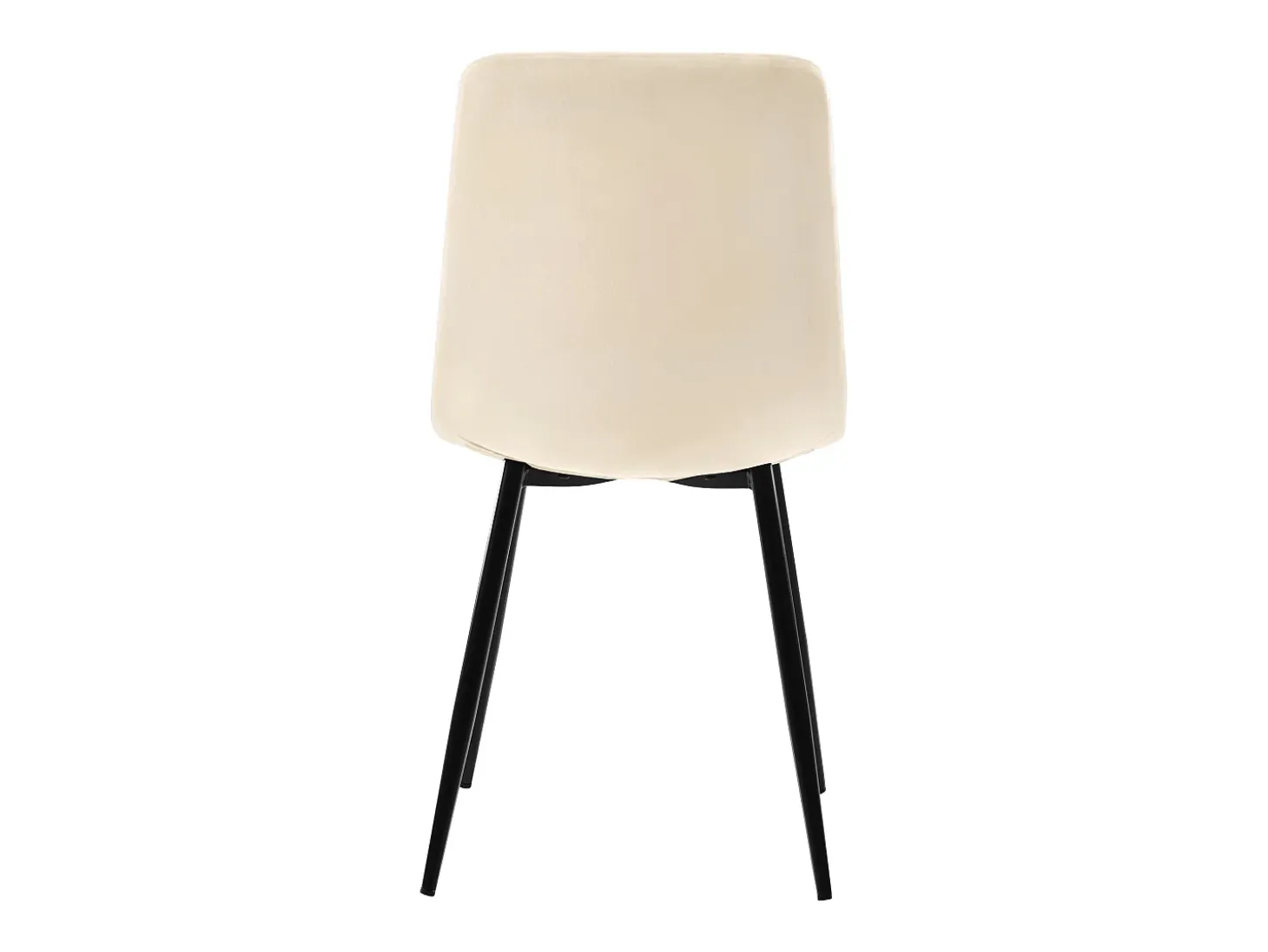 Conjunto de 4 sillas de comedor de terciopelo, diseño moderno, patas de metal, color beige (44x41x86 cm)