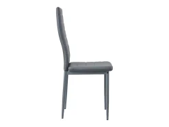 Conjunto de 6 Sillas de Comedor Modernas de Cuero Sintético Gris - Cómodas y Ligeras