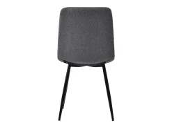 Conjunto de 4 sillas de lino gris con patas de metal negro