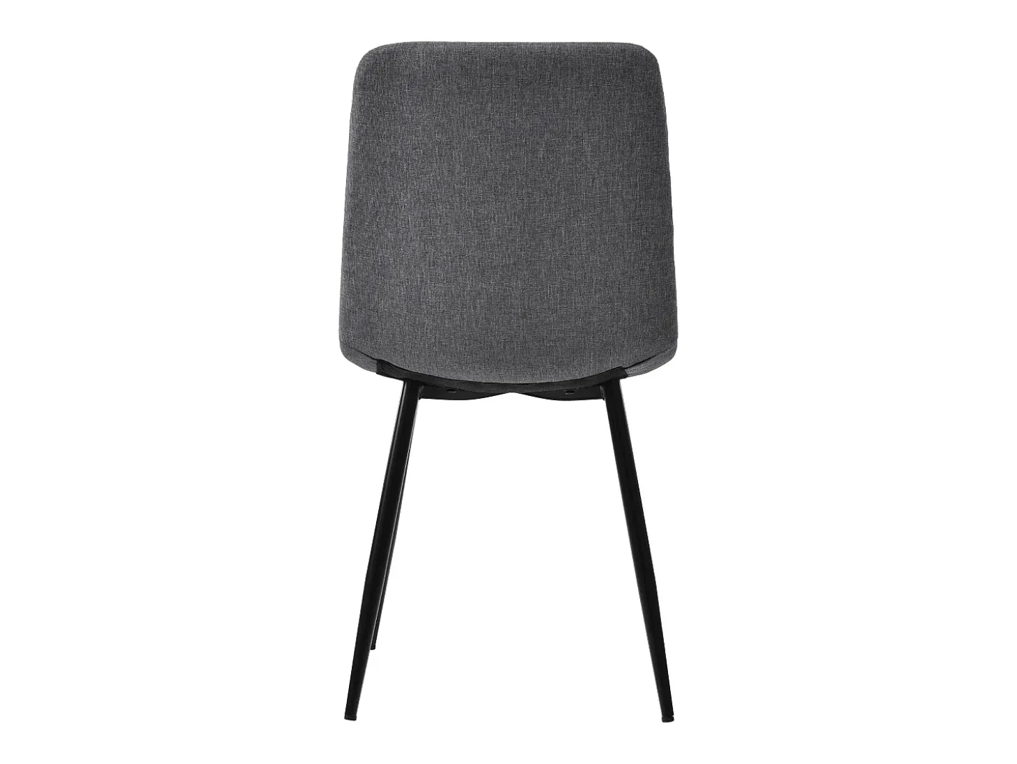 Conjunto de 4 sillas de lino gris con patas de metal negro