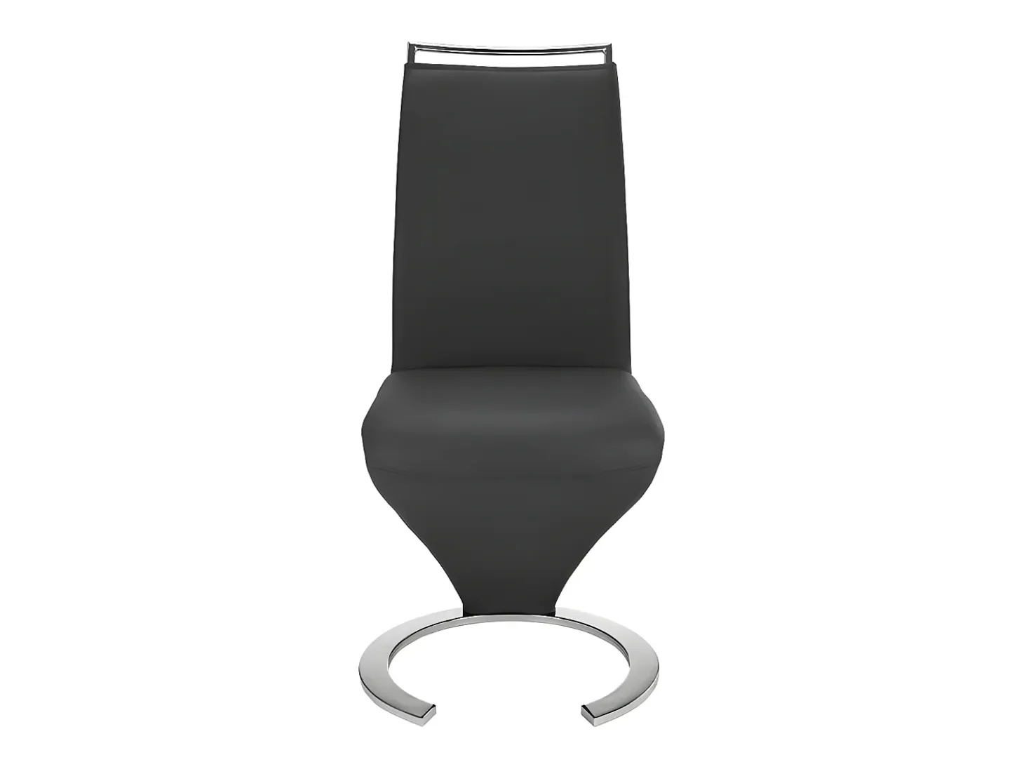 Conjunto de 2 sillas de piel sintética en negro TWIZY