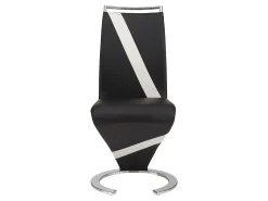 Conjunto de 6 sillas de piel sintética negro y blanco TWIZY
