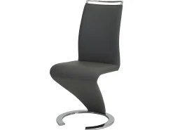 Conjunto de 4 sillas de piel sintética negra TWIZY