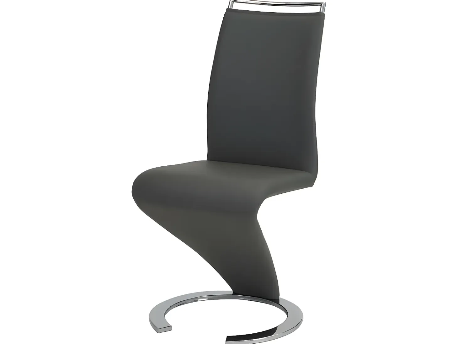 Conjunto de 4 sillas de piel sintética negra TWIZY