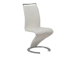 Conjunto de 4 sillas de piel sintética blanca TWIZY