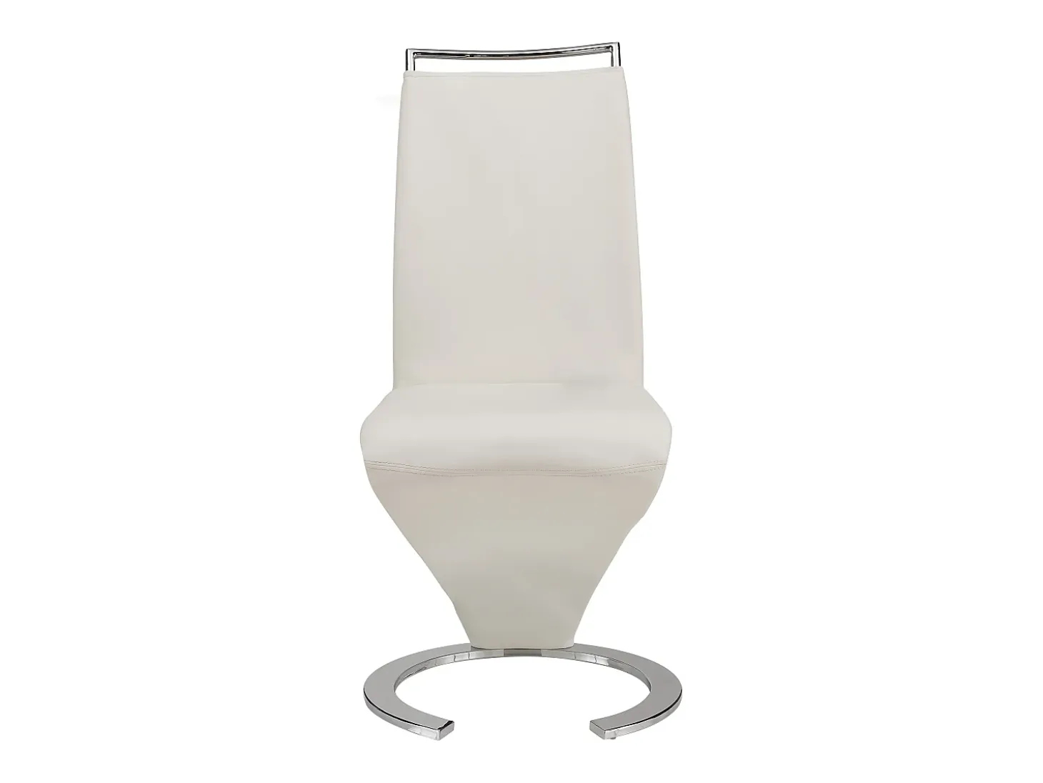 Conjunto de 4 sillas de piel sintética blanca TWIZY