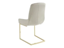 Conjunto de 2 sillas de terciopelo y metal - Beige - BERLONA
