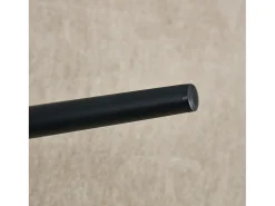 Conjunto de 4 sillas de tela marrón - Respaldo ergonómico - Patas de metal negro