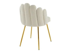 Conjunto de 2 sillas de tejido bouclé y metal dorado - Crema - ALTINAM de Pascal MORABITO