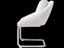Conjunto de 2 sillas de terciopelo - estructura de metal - Beige