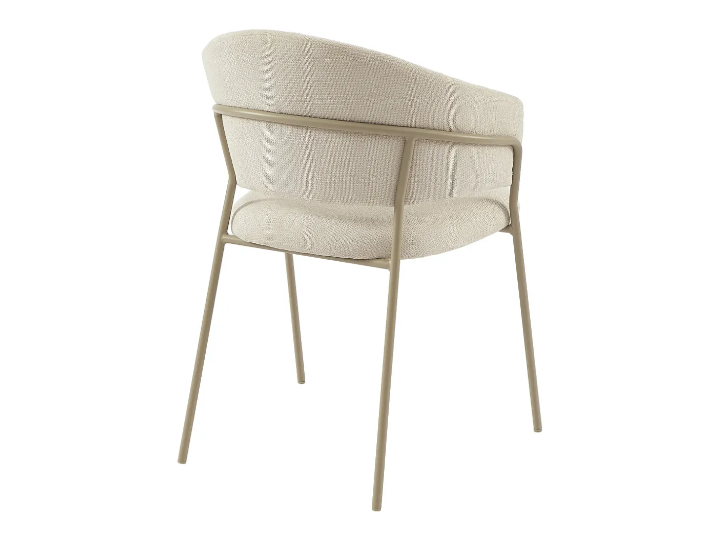 Conjunto de 2 sillas de tela texturizada y metal - Beige - MADOLIA de Pascal Morabito
