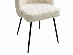 Conjunto de 2 sillas en tela bouclé y metal negro - Crema - ALTINAM de Pascal MORABITO