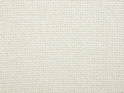 Conjunto de 6 sillas en tela texturizada y madera de hevea natural oscura - Crema - MARLENI
