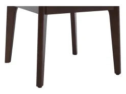 Conjunto de 6 sillas en tela texturizada y madera de hevea - Beige - GABIEL