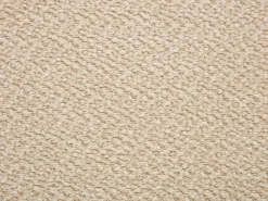 Conjunto de 6 sillas en tela texturizada y madera de hevea - Beige - GABIEL
