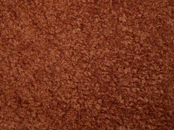 Conjunto de 6 sillas en tela bouclé y madera de hévea - Terracota y negro - LIVELIA