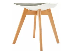 Conjunto de 4 sillas escandinavas contemporáneas para comedor - Blanco