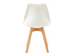 Conjunto de 4 sillas escandinavas contemporáneas para comedor - Blanco