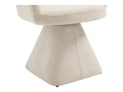 Conjunto de 2 sillas giratorias con reposabrazos de tela - Beige - VALYRA