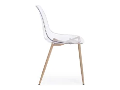 Conjunto de 4 sillas Mandy de policarbonato transparente - Diseño moderno y refinado