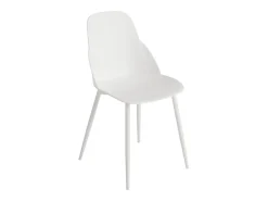 Conjunto de 2 sillas modernas blancas 