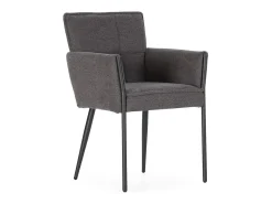 Conjunto de 2 sillones de tela con patas de metal H85 cm - ELINA